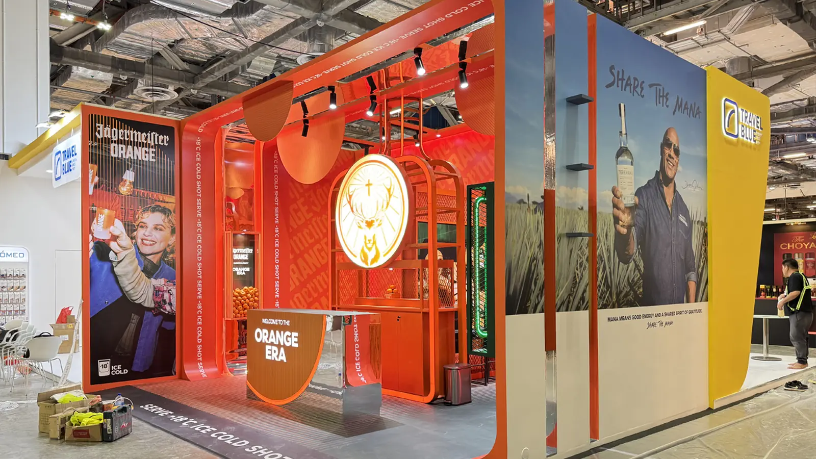 Jägermeister exhibition booth at TFWA 2025