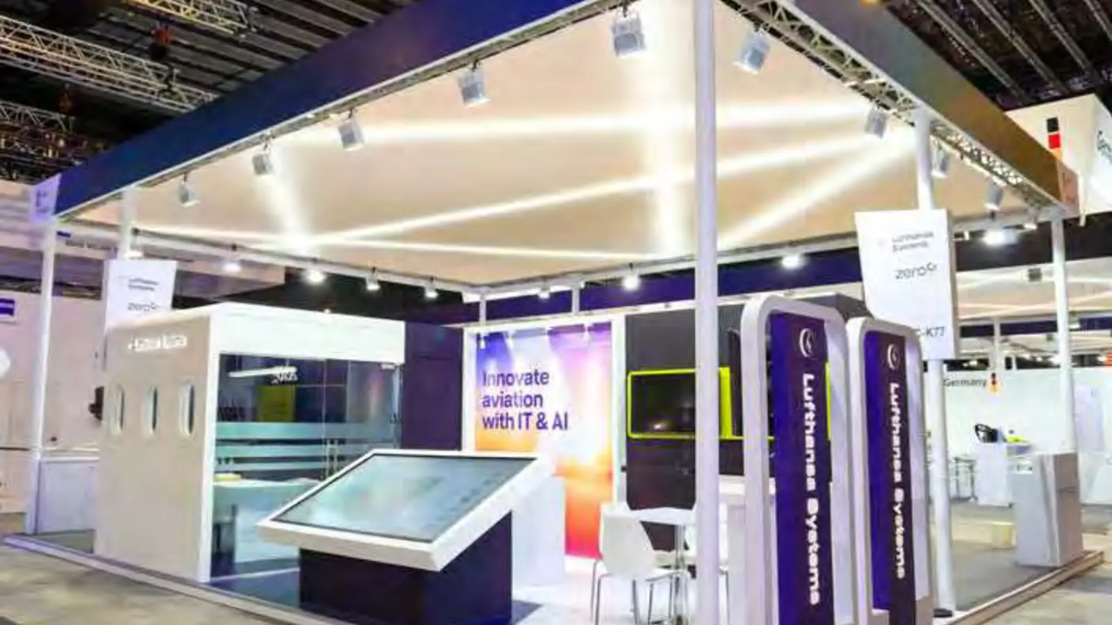 Lufthansa exhibition booth at Singapore Airshow 2026