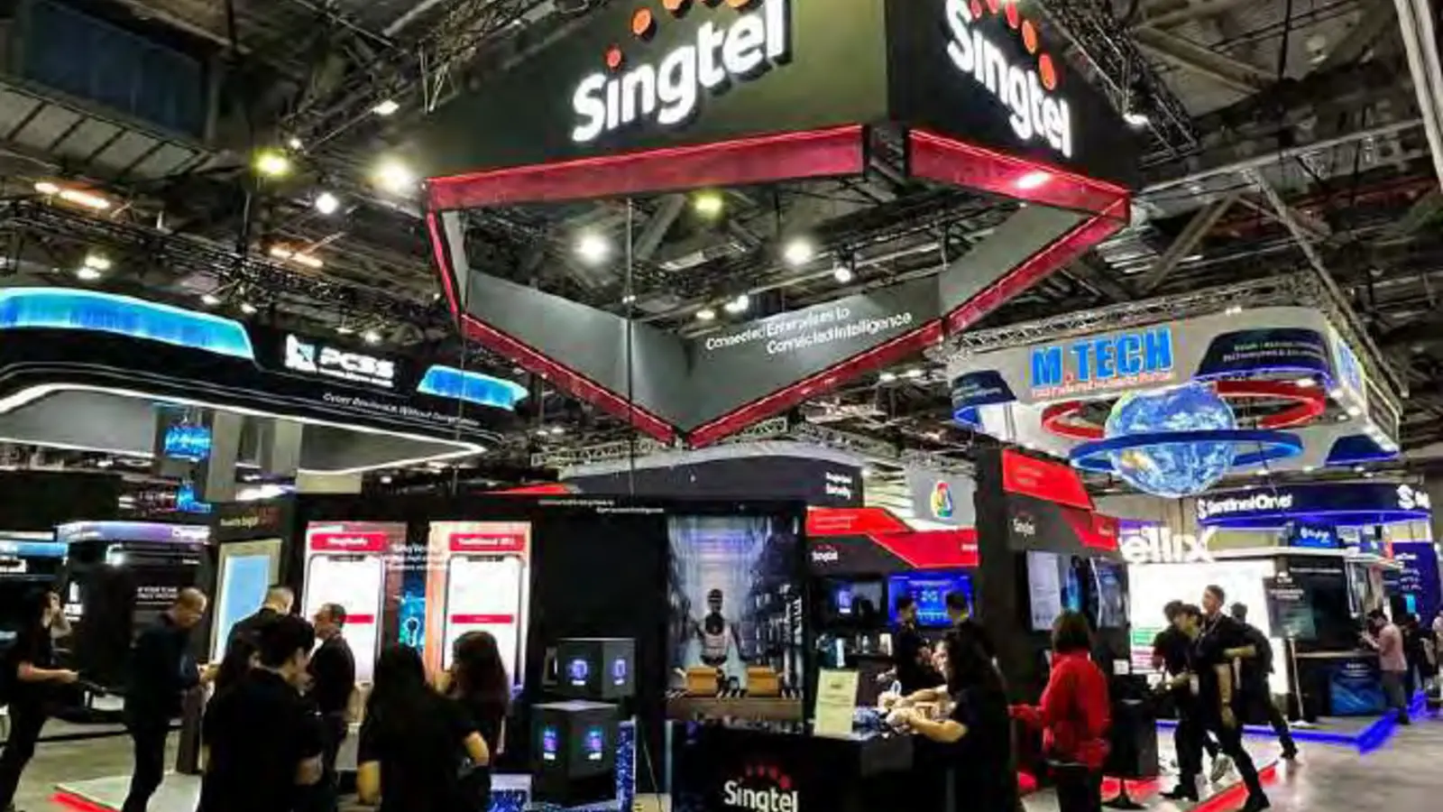 Singtel exhibition booth at GovWare 2024