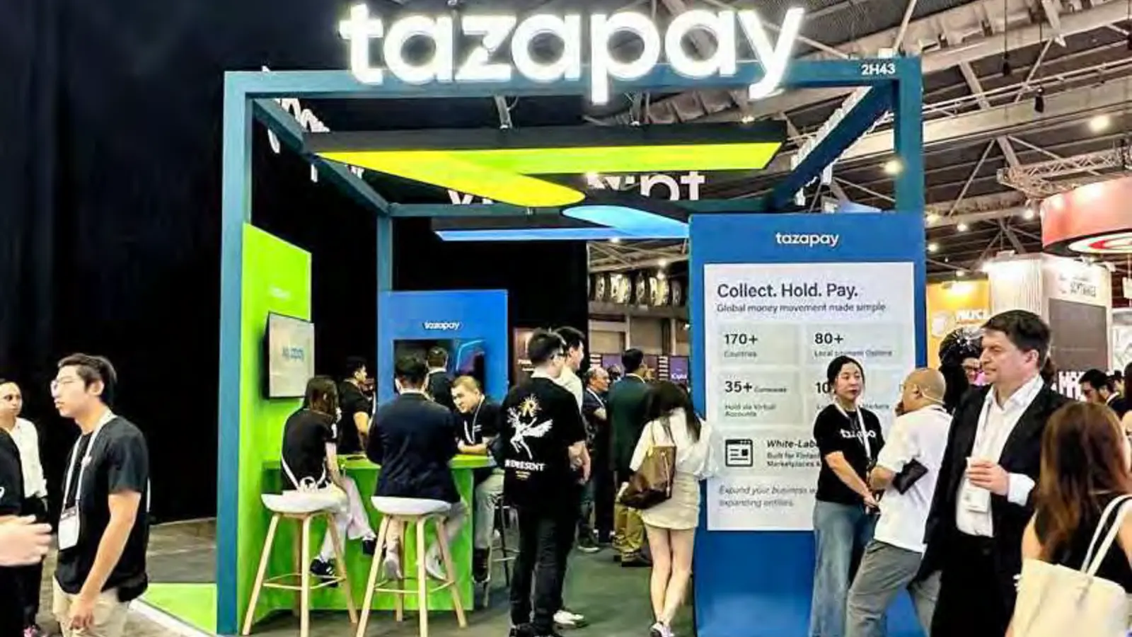 Tazapay exhibition booth at Singapore FinTech Festival 2025
